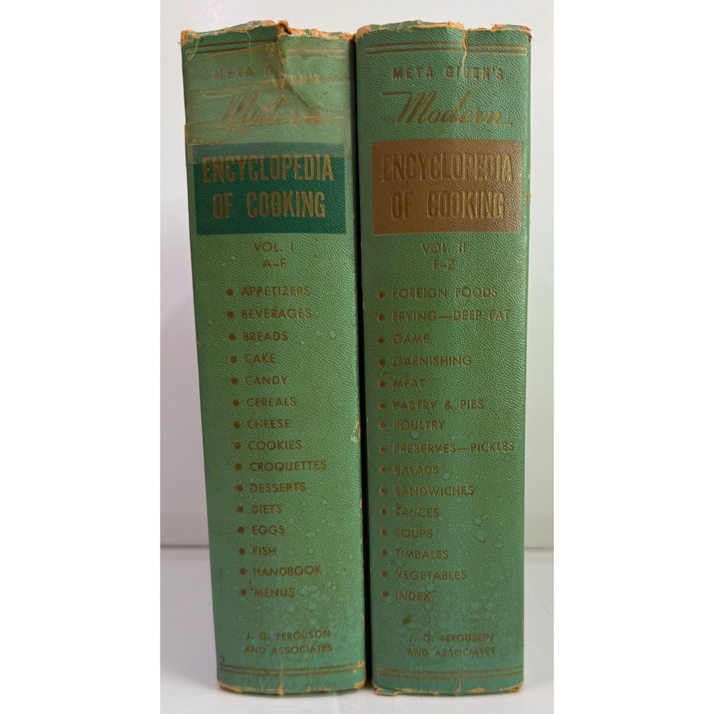 Vintage Meta Given's Modern Encyclopedia of Cooking Vol 1 & 2 Cookbook Set 1950s - Picture 3 of 16